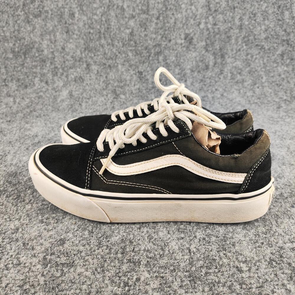 Vans Old Skool Shoes Mens Size 7 Black Canvas Low Top Skate Sneakers Casual